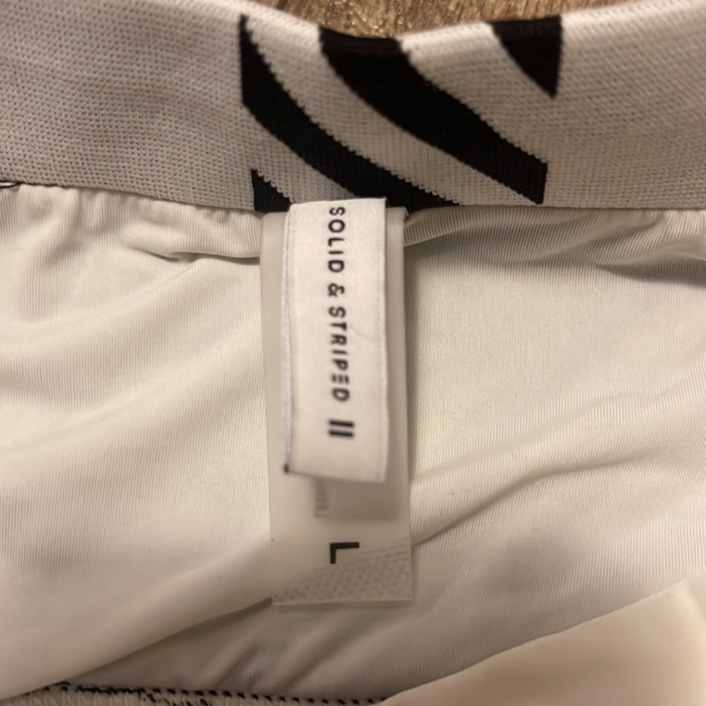 Solid And Striped Bathing Suit Top Large - image 2